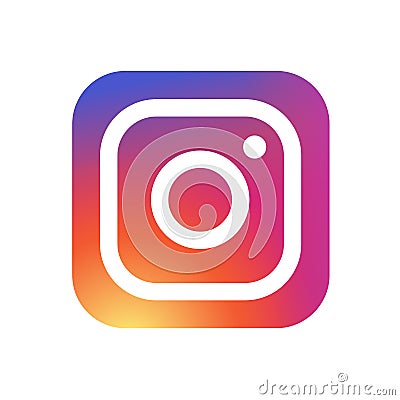 KYIV, UKRAINE - May 31, 2018 - New Instagram camera logo icon with modern gradient design. Instagram is a photo and Vector Illustration