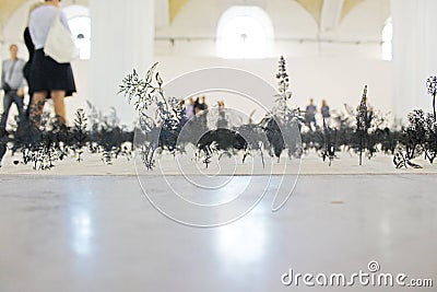 Exhibition in the frame of Great Sculpture Salon. Arcenal exhibition centre in Kyiv, Ukraine Editorial Stock Photo