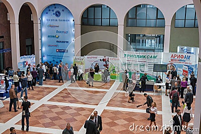 People visit XV National Congress of Cardiologists in Kyiv, Ukraine Editorial Stock Photo