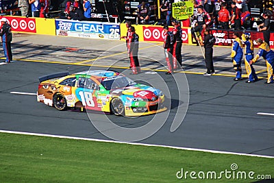 Kyle Busch leaving pit road Editorial Stock Photo