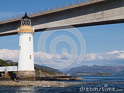 Kyleakin Lighthouse, Skye Bridge, Scotland Stock Photo