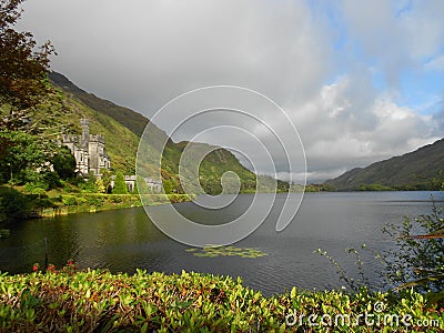 Kylemore Abbey panorama Editorial Stock Photo