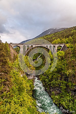 Kylling Bridge Kylling bru, Rauma, Romsdal, Norway Stock Photo
