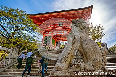 Kyoto Buddhist Pagoda and statue in Japan Editorial Stock Photo
