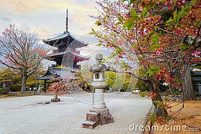 Kyoto, Japan - April 5 2023: Shinnyodo or Shinshogokurakuji temple founded in 984 its name refers to Sukhavati which means the Stock Photo