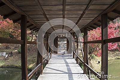 Kangetsu-dai bridge at Kodaiji Temple in Kyoto Editorial Stock Photo