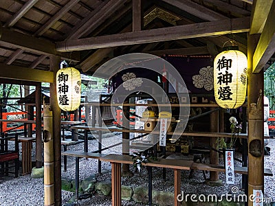 Japanese shinto temple in Kyoto Stock Photo