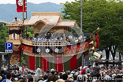 KYOTO - JULY 24: Large Funaboko(decorative float s Editorial Stock Photo