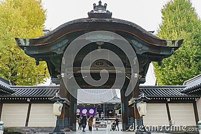 The beautiful main gate of Higashi Hongan-ji Editorial Stock Photo