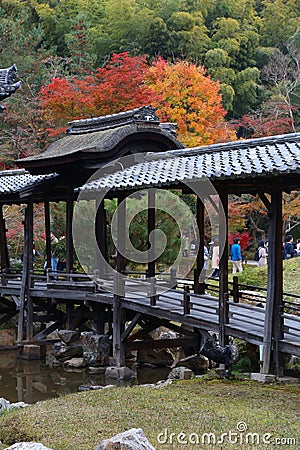 Kyoto temple garden Editorial Stock Photo