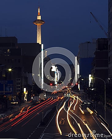 Kyoto Tower - Japan Stock Photo