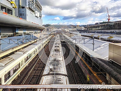 Kyoto train station, Japan Editorial Stock Photo