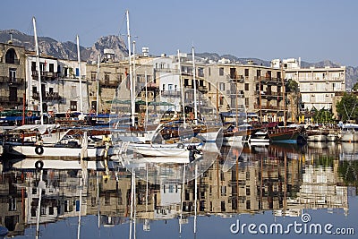 Kyrenia Harbor - Turkish Republic of Northern Cyprus Editorial Stock Photo