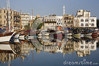 Kyrenia Harbor - Turkish Republic of Northern Cyprus Editorial Stock Photo