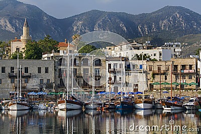 Kyrenia Harbour in The Turkish Republic of Northern Cyprus Editorial Stock Photo