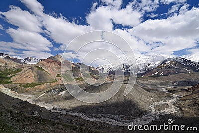 Kyrgyzstan, View on the Pamir mountains Stock Photo