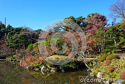 Kyu-Furukawa Gardens in autumn in Tokyo Stock Photo