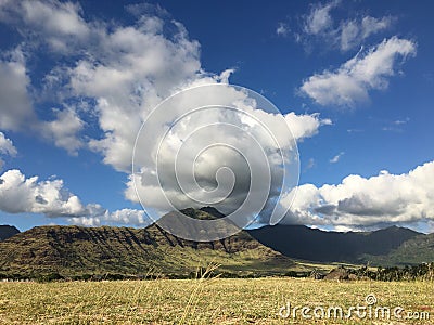 KÅ«`Ä«lioloa Heiau in Waianae on Oahu Island, Hawaii. Stock Photo