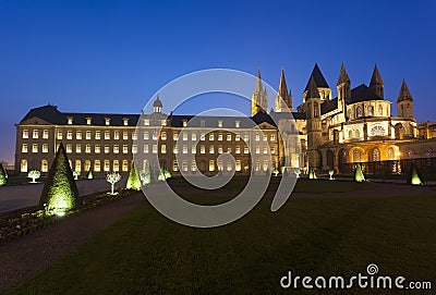 L'Abbaye-aux-Hommes, Church of Saint Etienne, Caen Stock Photo