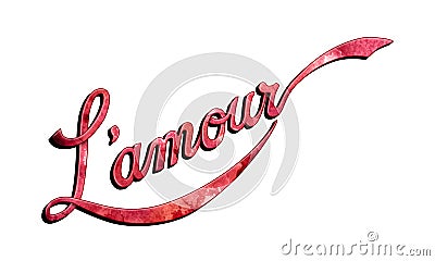 L'amour Moulin Rouge Word Art Stock Photo