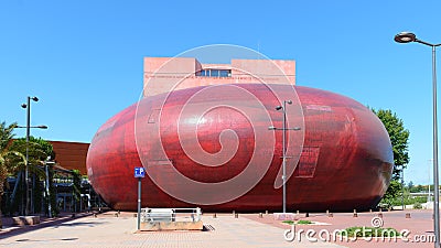 L Archipel Theater: Jean Nouvelâ€š, modular arts complex is made up of several cubes . Stock Photo