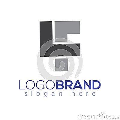 L F Initial Letter Logo vector element Template Vector Illustration