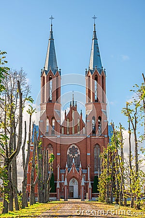 Liksna church facade Stock Photo