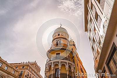 La Adriatica Building on Avenida de la Constitucion, Sevilla Editorial Stock Photo