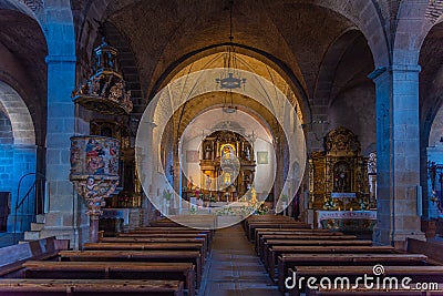 La Alberca, Spain, May 19, 2021: Interior of Church of Lady of A Editorial Stock Photo
