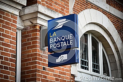 la banque postale signboard Editorial Stock Photo