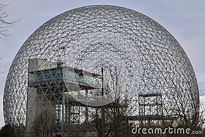 The Montreal Biosphere in winter Editorial Stock Photo