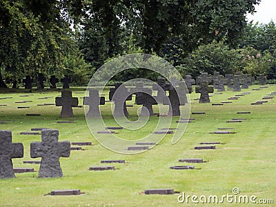 La Cambe German war cemetery, France Stock Photo