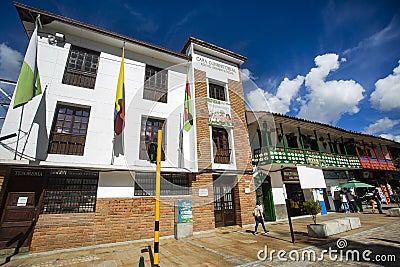La Ceja, Antioquia - Colombia. June 26, 2021. Town hall, Mayor`s Office of the municipal government Editorial Stock Photo