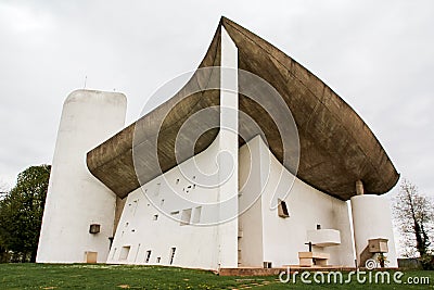 La Chapelle de Notre Dame du Haut Ronchamp Stock Photo