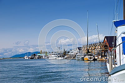 La Conner Marina Stock Photo