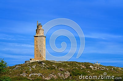 La Coruna Hercules tower Galicia Spain Stock Photo