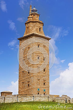 La Coruna Hercules tower Galicia Spain Stock Photo