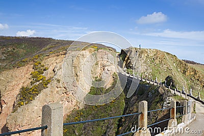 La Coupee on Sark Stock Photo