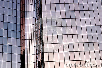 Paris business district La defense Offices building abstract glass facade in Paris Editorial Stock Photo