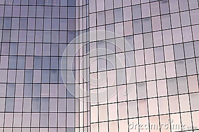 La defense offices glass facades in Paris business district Stock Photo