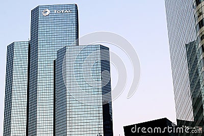 La Defense Oil Company Total Tower Paris headquarters in Courbevoie, france Editorial Stock Photo