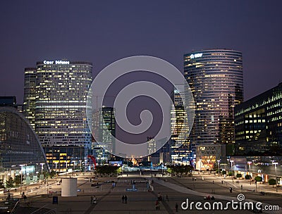 La Defense at sunset Editorial Stock Photo