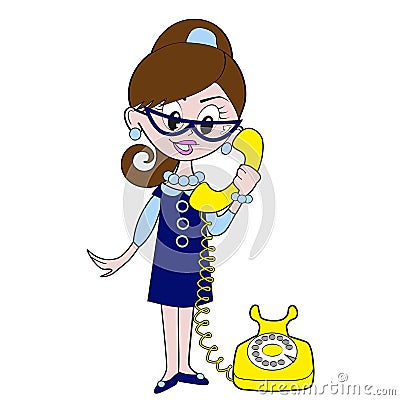 Fille parle au telephone