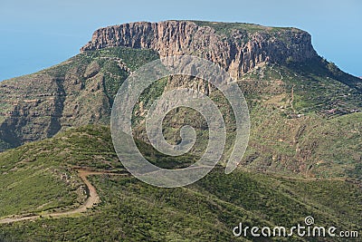 La Gomera landscape, The tableland La Fortaleza, Canary islands, Spain. Stock Photo