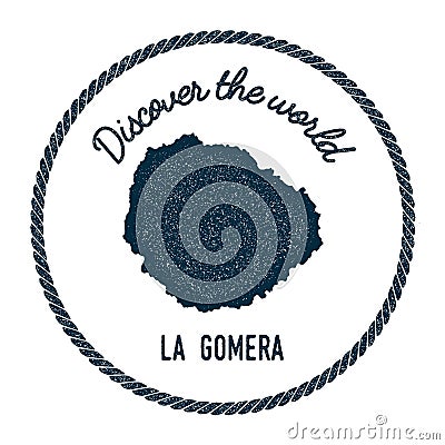 La Gomera map in vintage discover the world. Vector Illustration