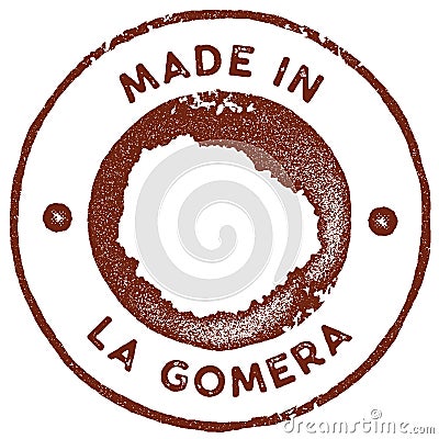 La Gomera map vintage stamp. Vector Illustration