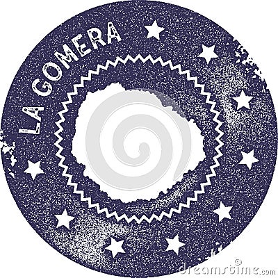 La Gomera map vintage stamp. Vector Illustration