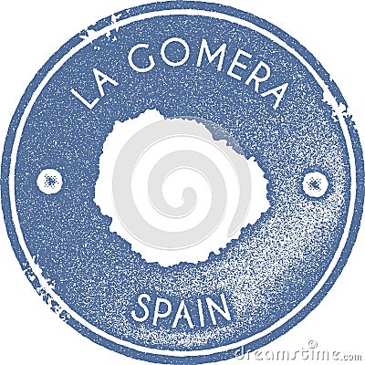 La Gomera map vintage stamp. Vector Illustration