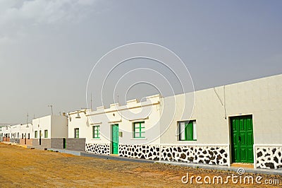 La Graciosa street Stock Photo