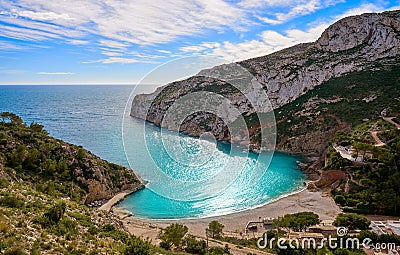 La Granadella beach in Javea of Spain Stock Photo